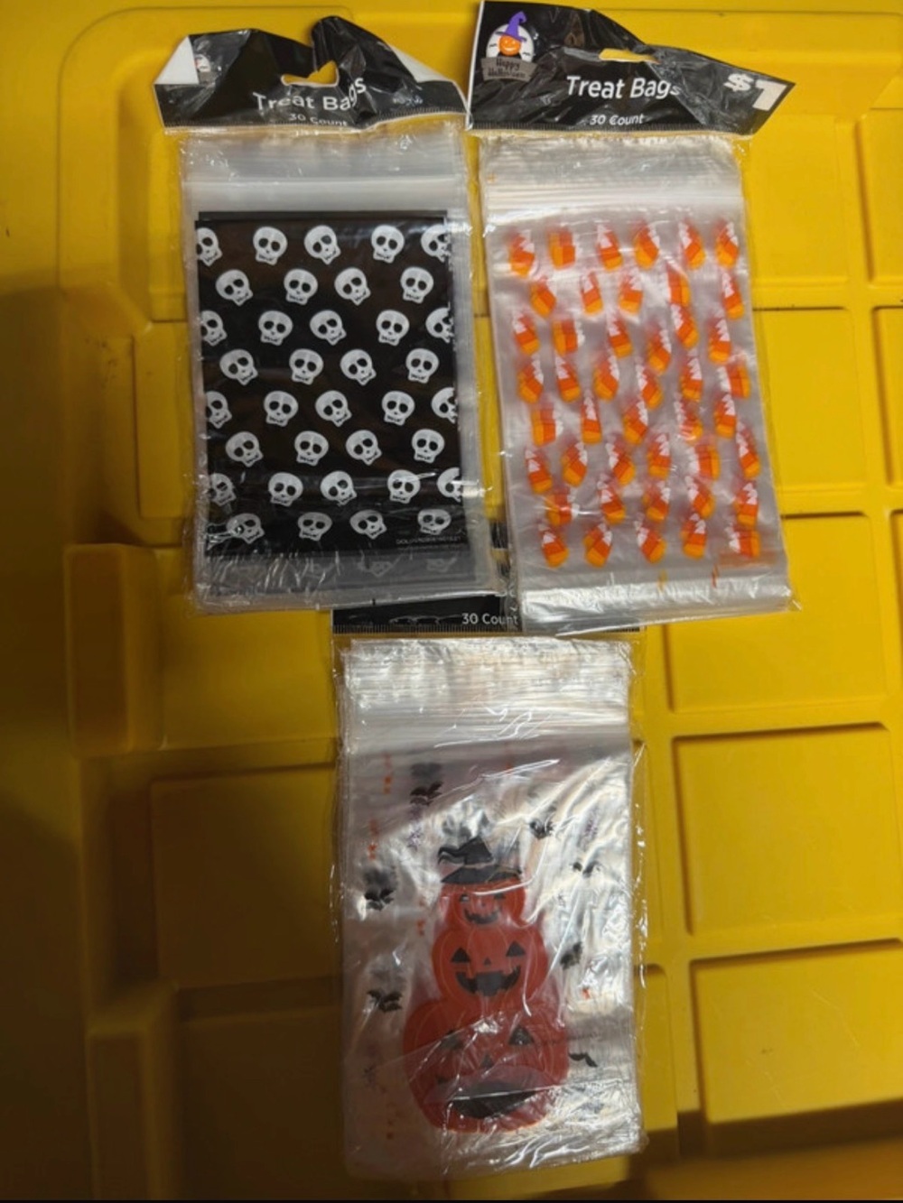 Halloween Treat Bags (Black, Orange, White) - 90 Count